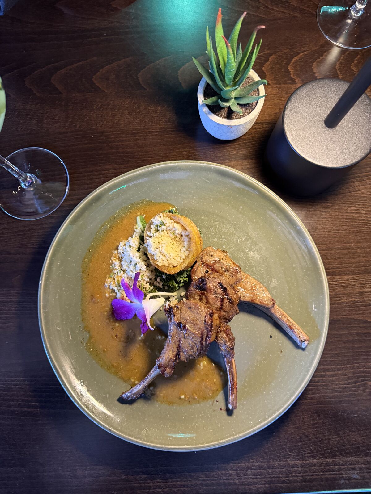 Chef-driven plate at night