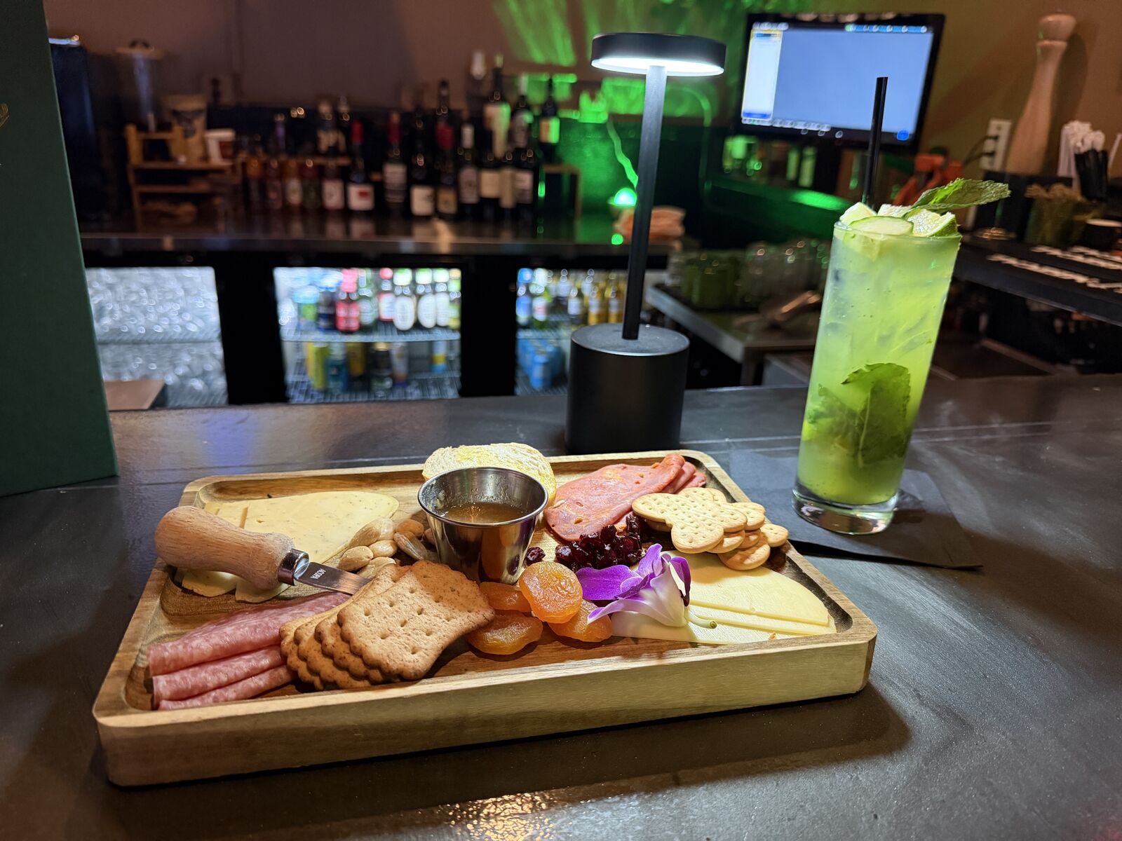 Charcuterie board at the bar